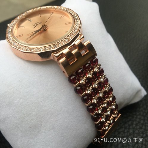 新款石榴石品牌手表 表链采用顶级玻璃体3.8m石榴