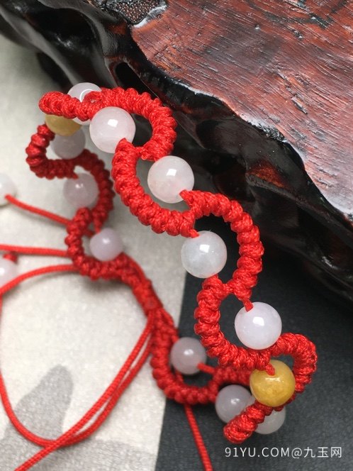 天然翡翠5mm珠子(手链)手工编织简单大