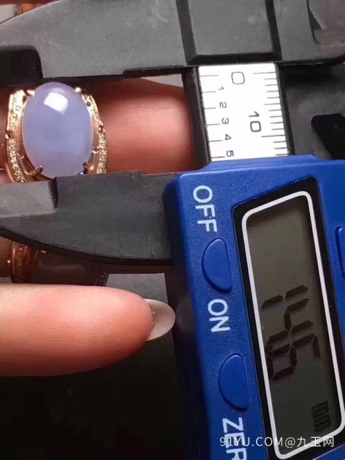 高质量冰紫罗蓝手镯 18K金镶嵌 超值