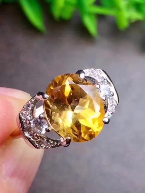 黃水晶戒指