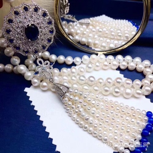 香港珠宝展最新款珍珠毛衣链 纯天然