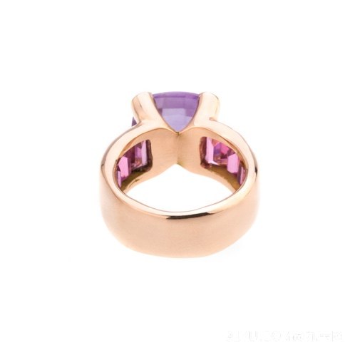 VASARI繽紛經典鑲紫水晶粉碧璽戒指第5張