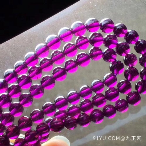 巴西帝王紫 超紫戒面料 6.2MM巴西紫牙乌石榴石