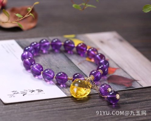 水晶天然巴西高品质紫水晶手串