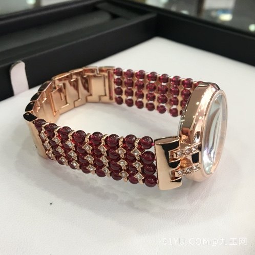 新款石榴石品牌手表 表链采用顶级玻璃体3.8m