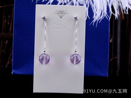 925银紫水晶耳坠