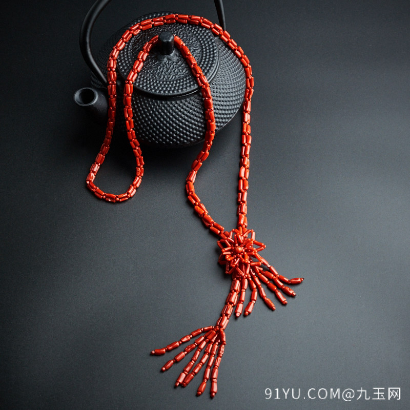 沙丁红珊瑚项链