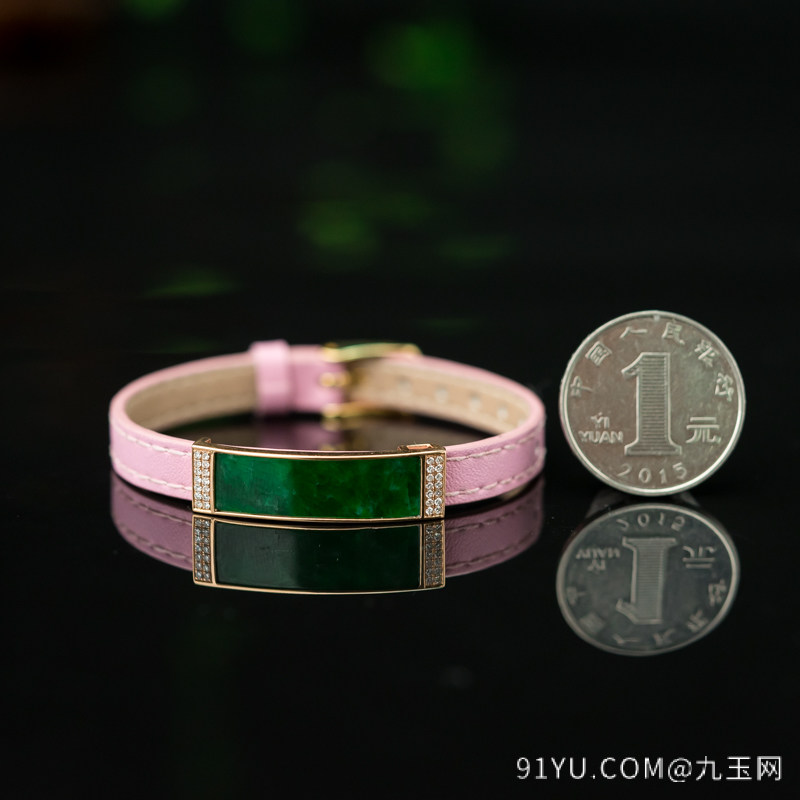 58.2mm18K糯种深绿翡翠手环