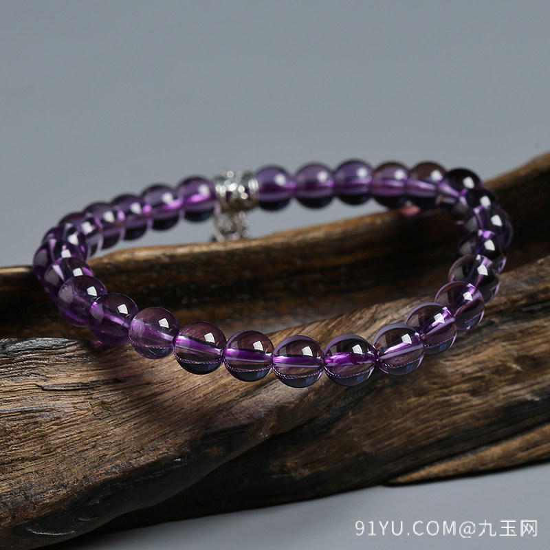 6.3mm紫色紫水晶单圈手串