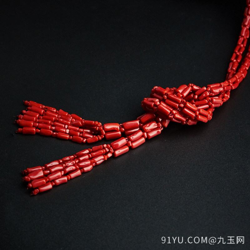 沙丁红珊瑚项链