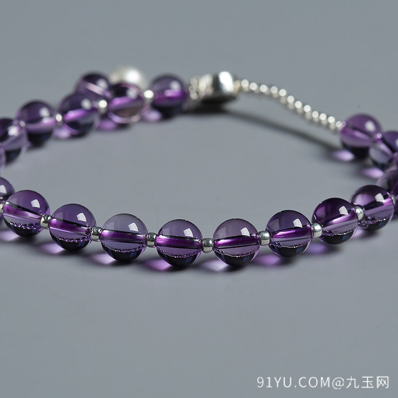 6.3mm紫色紫水晶单圈手串