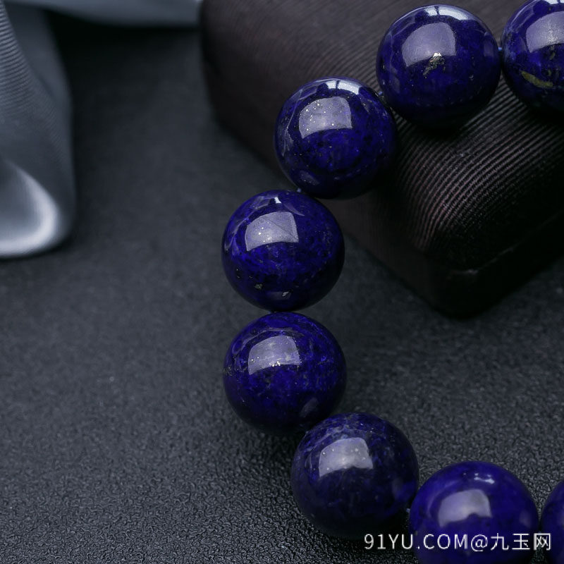 18mm紫蓝色青金石单圈手串
