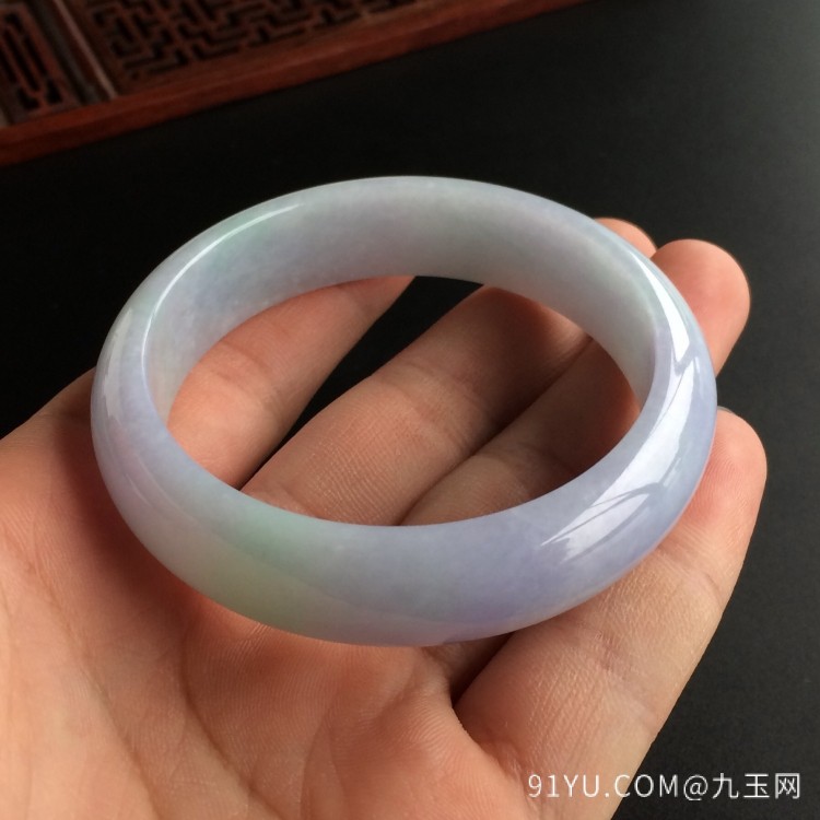 糯冰种紫罗兰手镯(54.3mm)