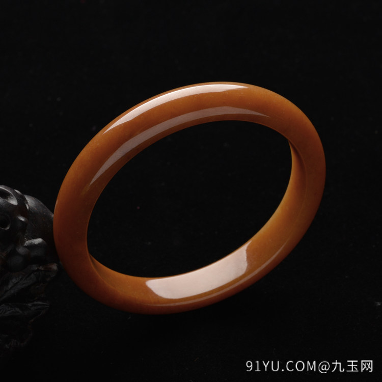 糯冰种满色红黄翡手镯(52.5mm)