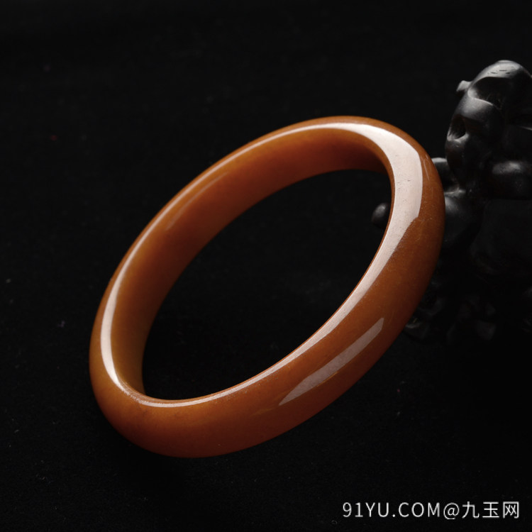 糯冰种满色红黄翡手镯(52.5mm)
