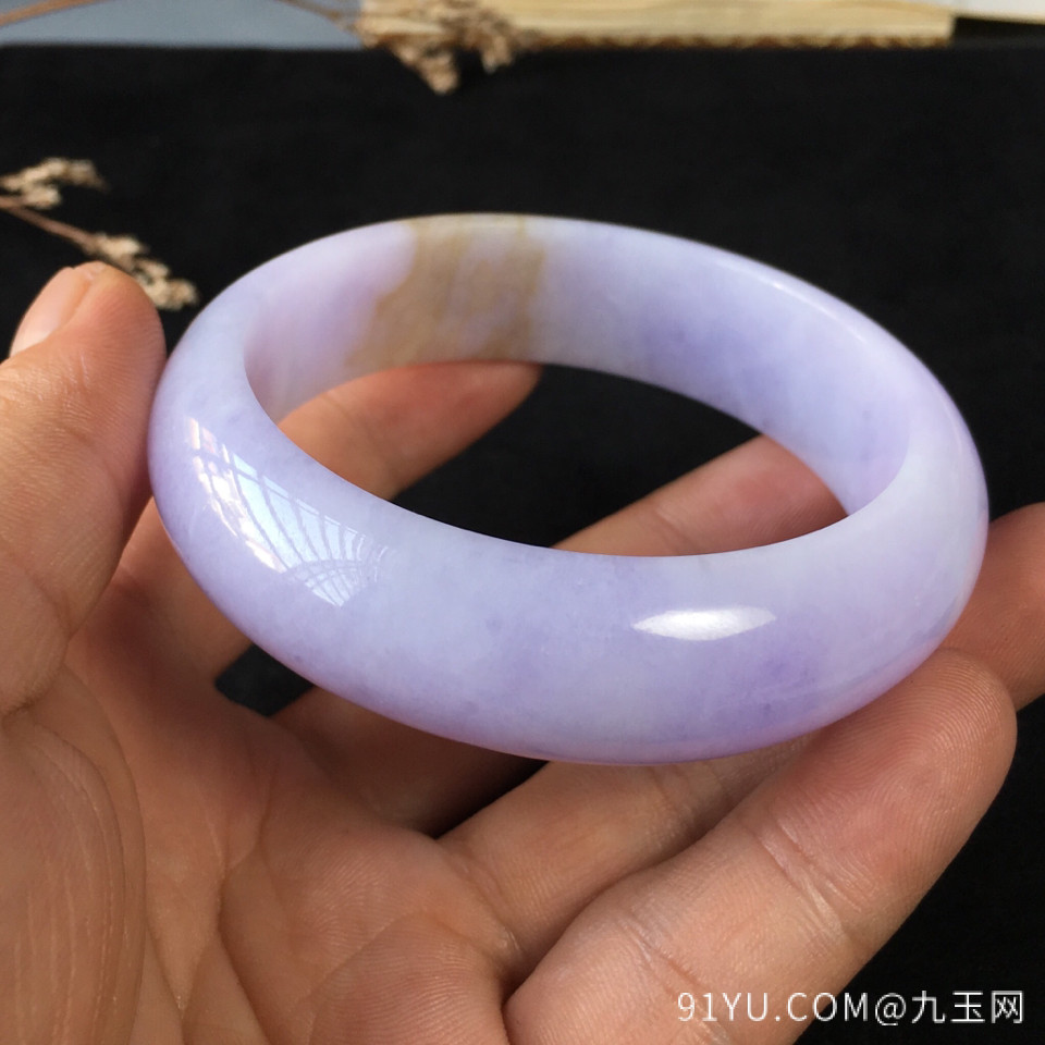 糯冰种紫罗兰手镯 59mm