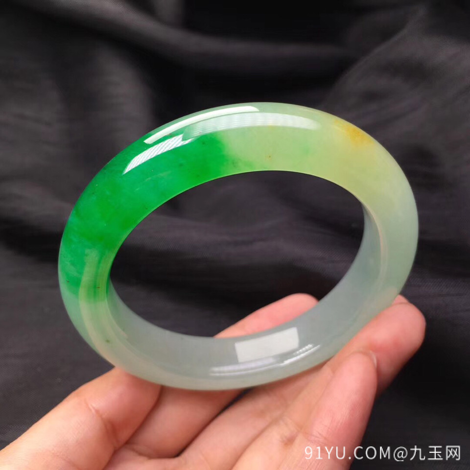 冰种黄加绿手镯(57mm)