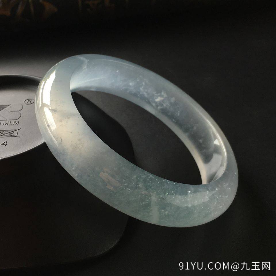 飘花玻璃种翡翠手镯 56.7mm