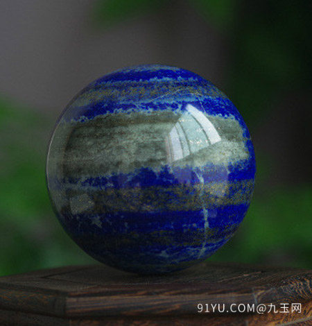 天然青金石水晶球摆件直径7 4cm价格 图片 货号sd 九玉网