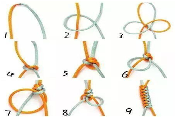 珠串手链打结方法图解图片